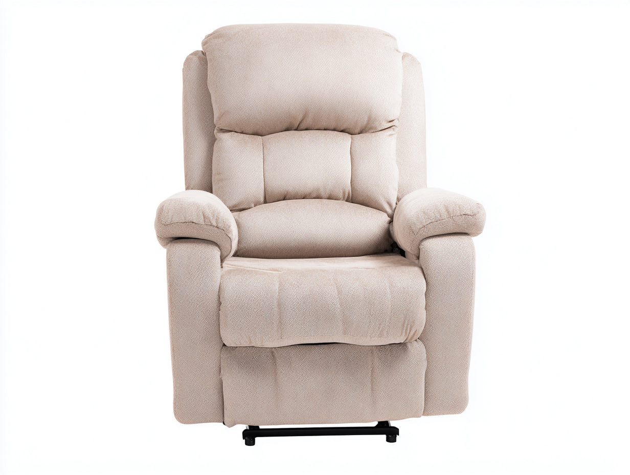 Sillones reclinables de tela 88x92x105 cm - beige - diseño acolchado para salón