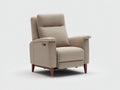 Sillones reclinables de tela 78x88x103 cm - beige madera natural - patas elevadas para salón